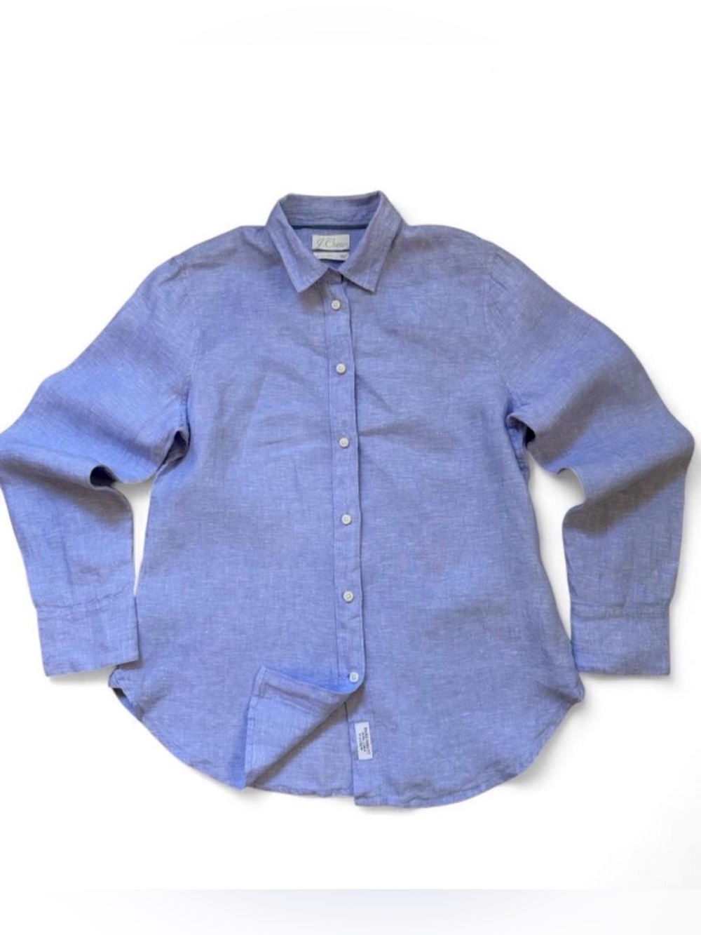 J. Crew Men’s Light Blue Linen Button-Down Shirt
